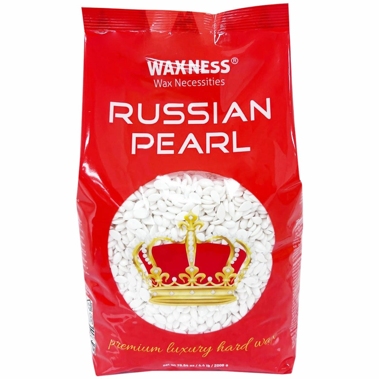 Waxness Polymer Blend Premium Luxury Hard Wax Russian Pearl 4.4 Lb / 2 Kg
