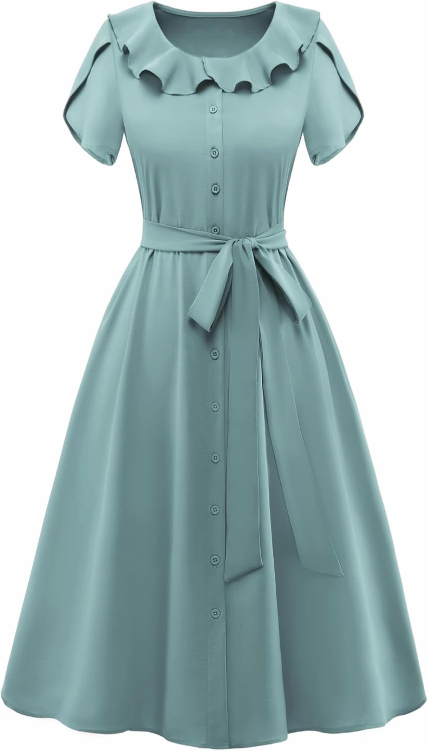 Wedtrend Women's Vintage Dresses with Pocket Midi Retro Cocktail Dress Tea Party Church 1950s Dresses for Women