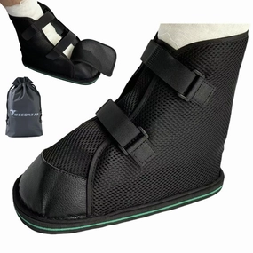 WEEOATAR Post Operation Boot Post Op Shoe Walking Shoe,Adjustable Orthopedic Recovery Shoe,Closed Toe with Magic Stickers, for Broken Foot or Toe,Stress Fractures,Bunions,or Hammer(Black,XL)