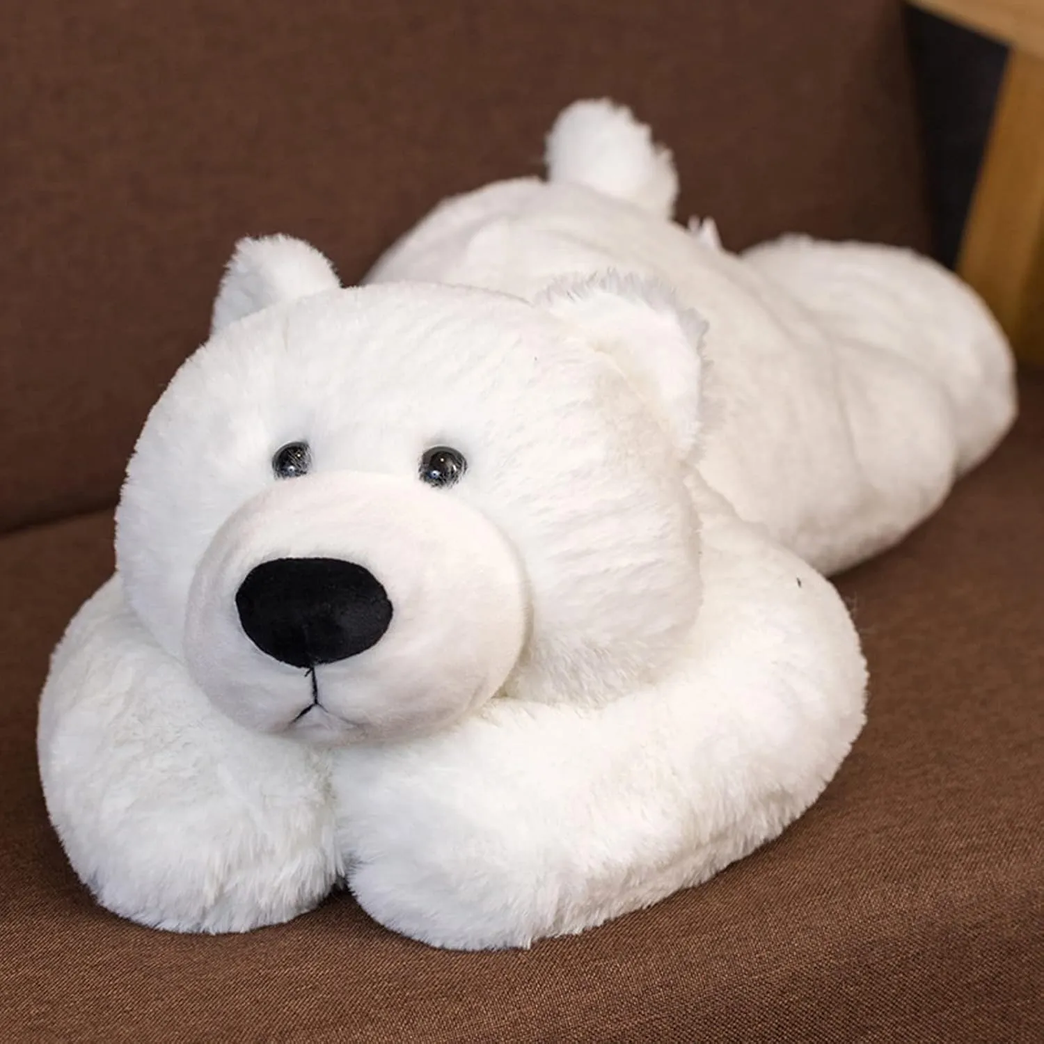 Weighted Stuffed Animals, 29.5" 6.2lbs Weighted Bear Stuffed Animal Toy Cute White Bear Plush Pillow Weighted Plush Animals Toy