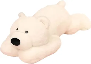 Weighted Stuffed Animals, 29.5" 6.2lbs Weighted Bear Stuffed Animal Toy Cute White Bear Plush Pillow Weighted Plush Animals Toy
