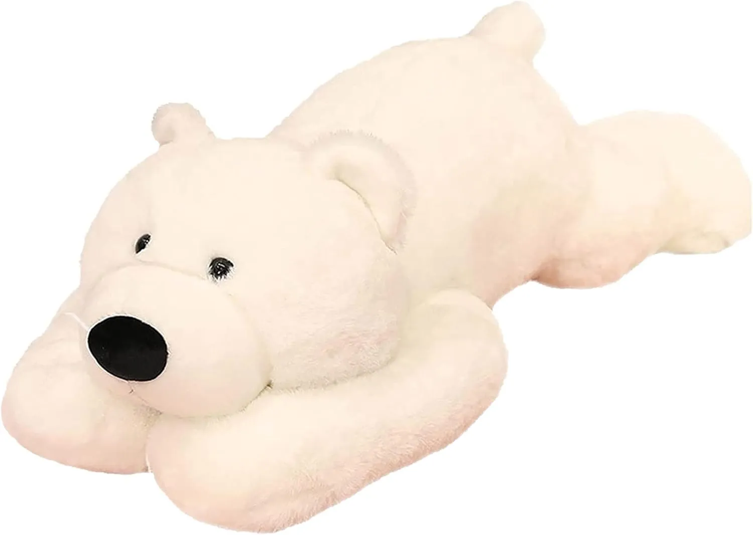 Weighted Stuffed Animals, 29.5" 6.2lbs Weighted Bear Stuffed Animal Toy Cute White Bear Plush Pillow Weighted Plush Animals Toy