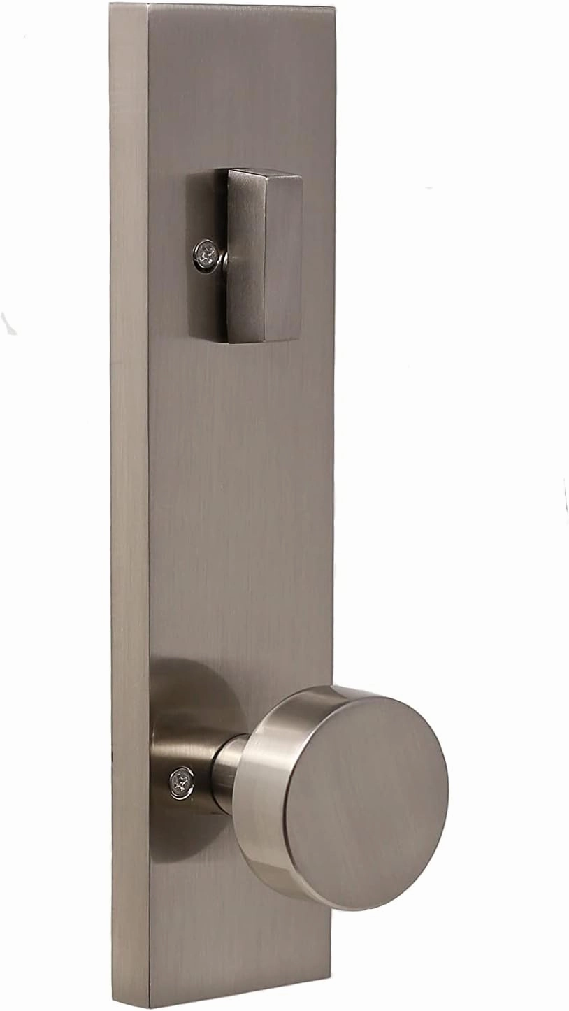 Weslock Xanthis Single Cylinder Handle Set with Mesa Knob (Satin Nickel, Dummy Handleset)