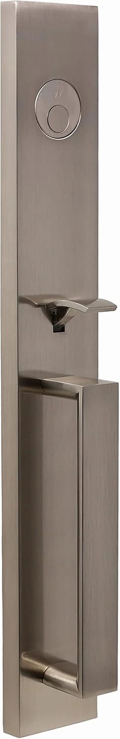 Weslock Xanthis Single Cylinder Handle Set with Mesa Knob (Satin Nickel, Dummy Handleset)