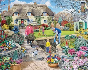 White Mountain Grandpa's Garden Spring Puzzles 1000 Pieces Jigsaw Puzzle for Adults and Family