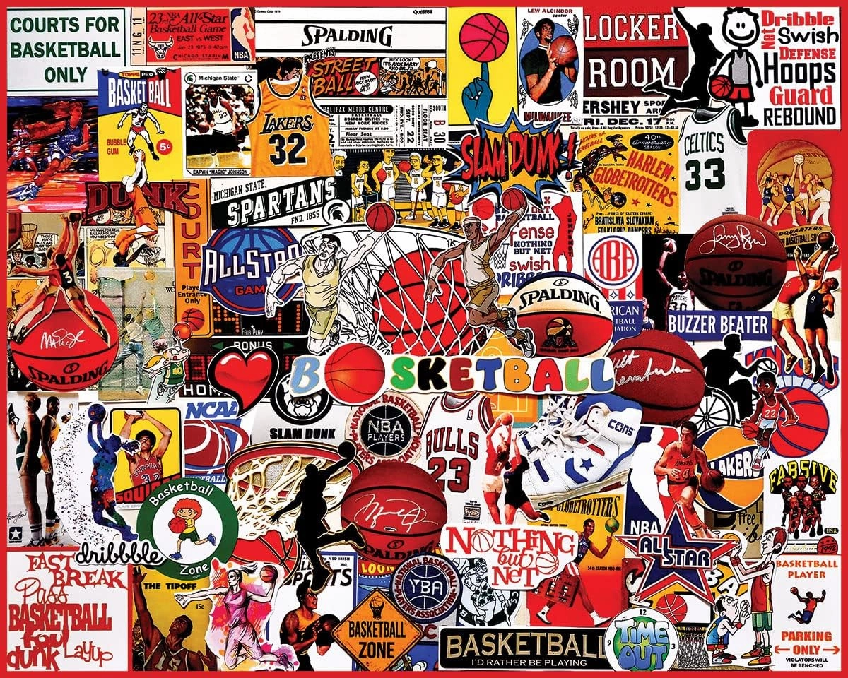 White Mountain - I Love Basketball, 1000 Piece Jigsaw Puzzle, Basketball Puzzle, NBA