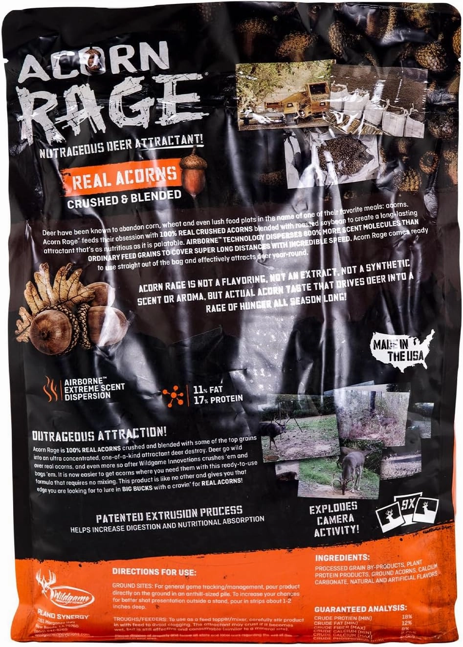 WILDGAME INNOVATIONS Acorn Rage Deer Attractant | Powerful Year-Round Long-Lasting Hunting Attractant | Nutritious Crushed Acorns & Roasted Soybean