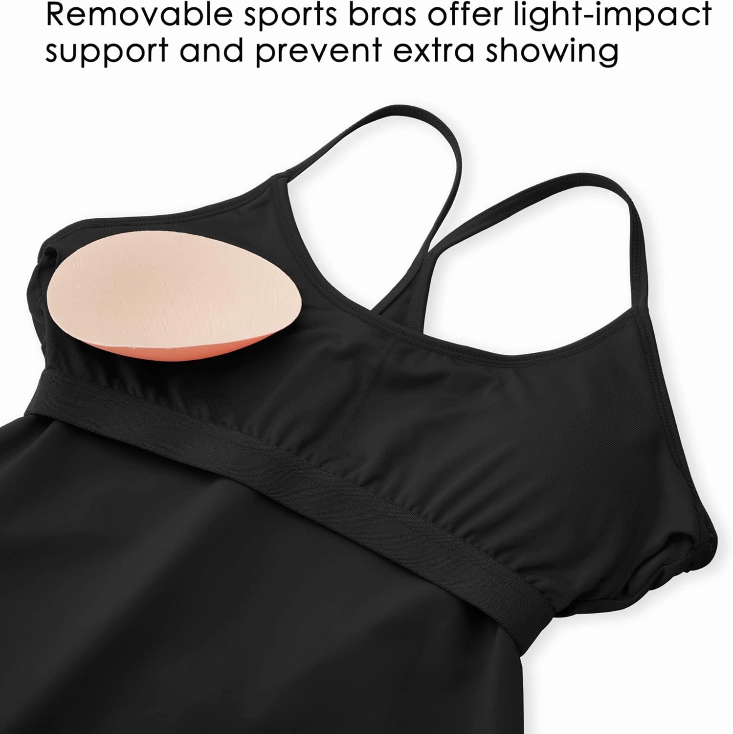 Willit Women's Exercise Dress Tennis Golf Workout Dress with Built-in Bra Yoga Athletic Dress with Pockets