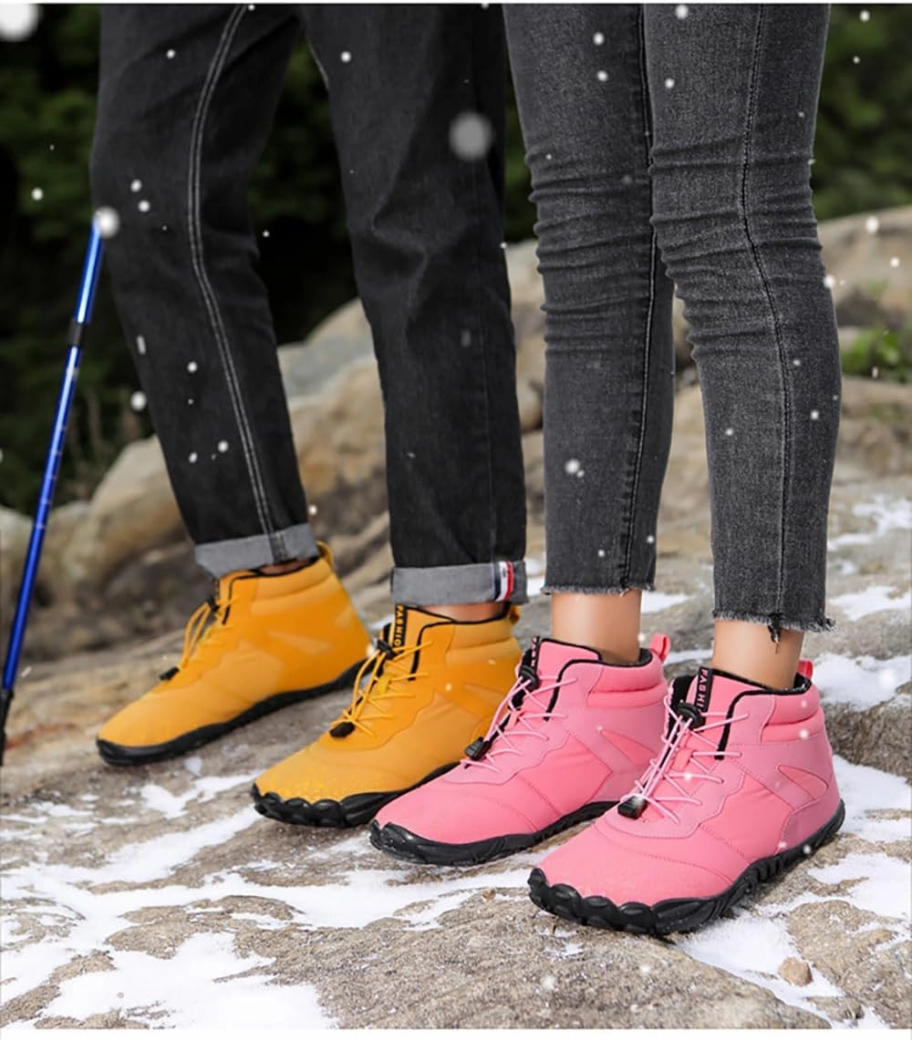 Winter Hike Walking Barefoot Footwear Womens Men Barefoot Boots Autumn Winter Waterproof Wide Toe Barefoot Shoes