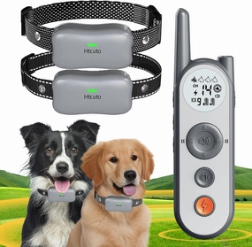 Wireless Dog Fence System Electric Fence for Dogs Training Collar with Remote 856 Acre Shock Wireless Pet Outdoor Radius Circular Boundary Containment for 2 Dogs Large Medium with 2 Collar