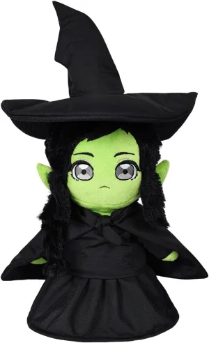 Witch Plush Doll Stuffed Animal Witch Wizard Plushies Toy Cute Soft Christmas Pillow Birthday Party Gifts 16.5in (Black)