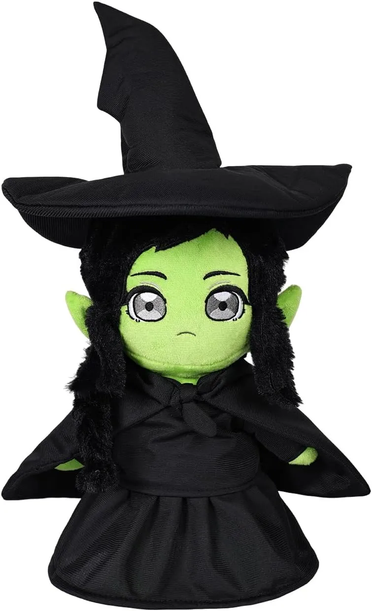 Witch Plush Doll Stuffed Animal Witch Wizard Plushies Toy Cute Soft Christmas Pillow Birthday Party Gifts 16.5in (Black)