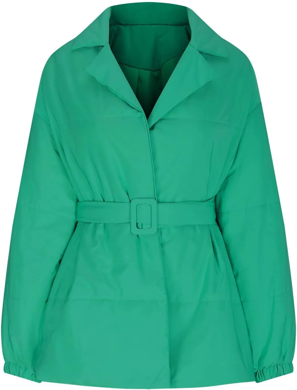Women Winter Coats Long Sleeve Baggy Puffer Coat Belt Lightweight Casual Fashion Winter Jacket