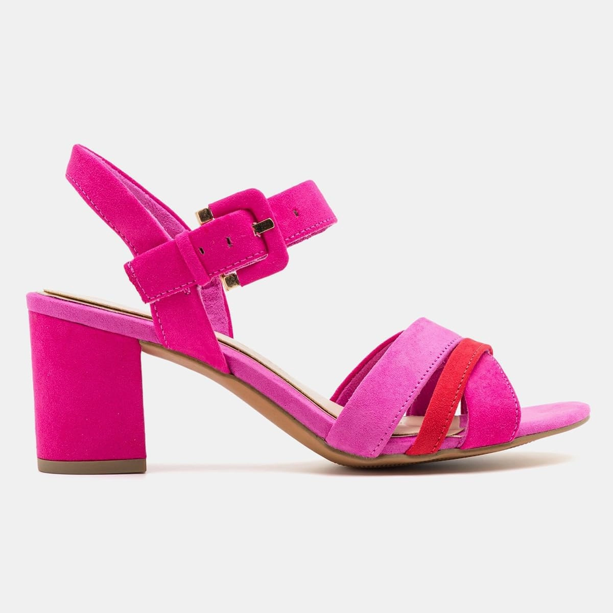 Women Rainbow Heeled Sandals Open Peep Round Toe Ankle Strap Pumps Suede Chunky Block Heels Sandals Multicolored Strappy Summer Dress Shoes Buckle Wedding Party Office Elegant 4-11 M US