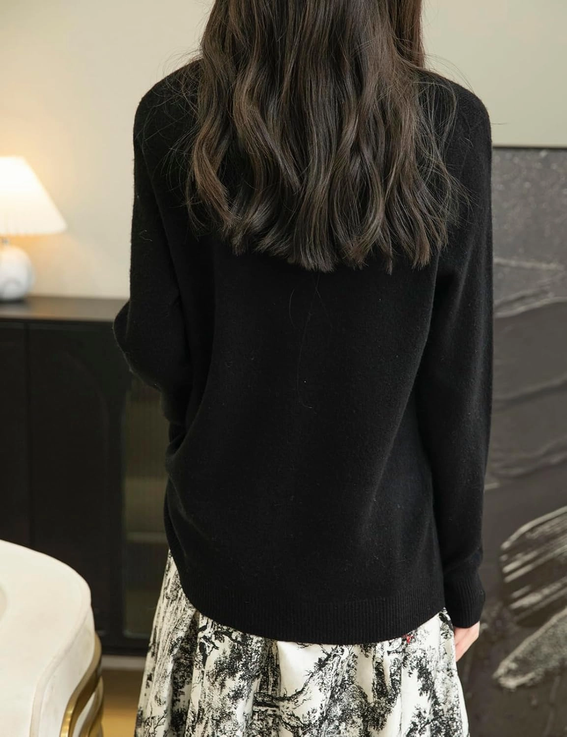 Women's 100% Merino Wool 2025 Fall Winter First-Line Ready to Wear Long Sleeve Seamless Knit Crewneck Sweater