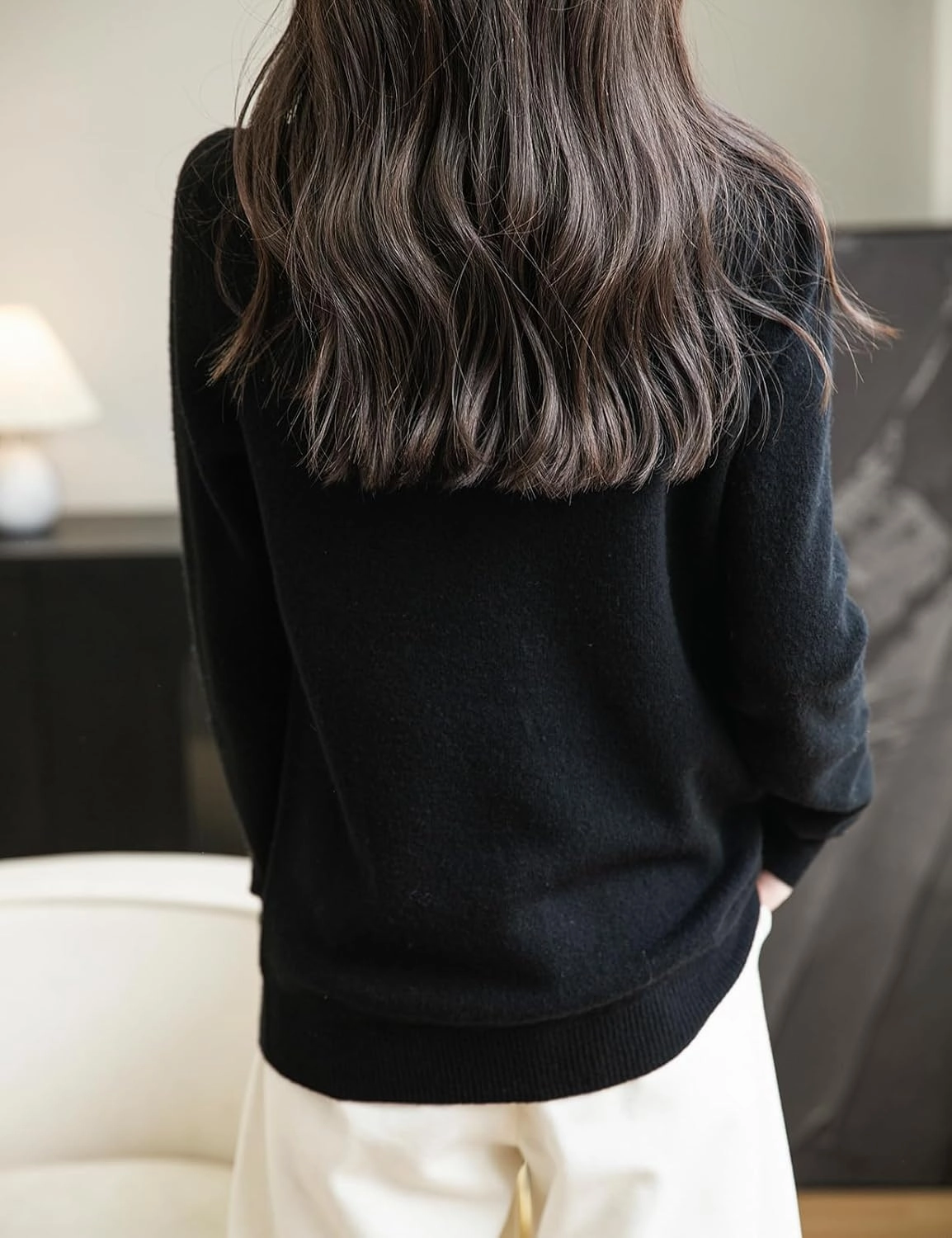 Women's 100% Merino Wool Seamless Sweater Turtleneck First-Line Ready to Wear Long Sleeve Knitted Pullover Tops