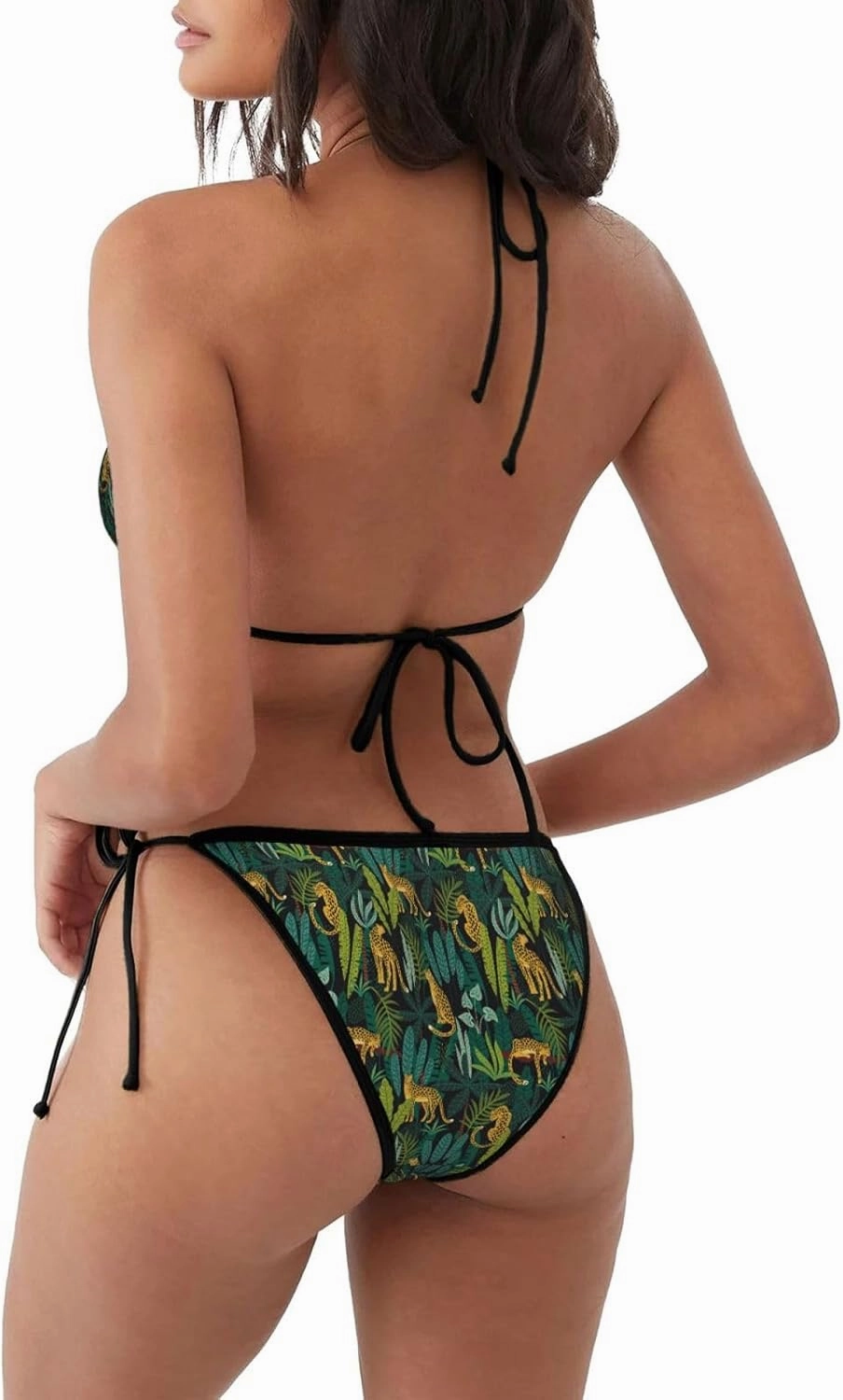 Women's Bikini Set,Adjustable Ties,2pcs Swimsuit for Beach and Pool-Dachshund Couple