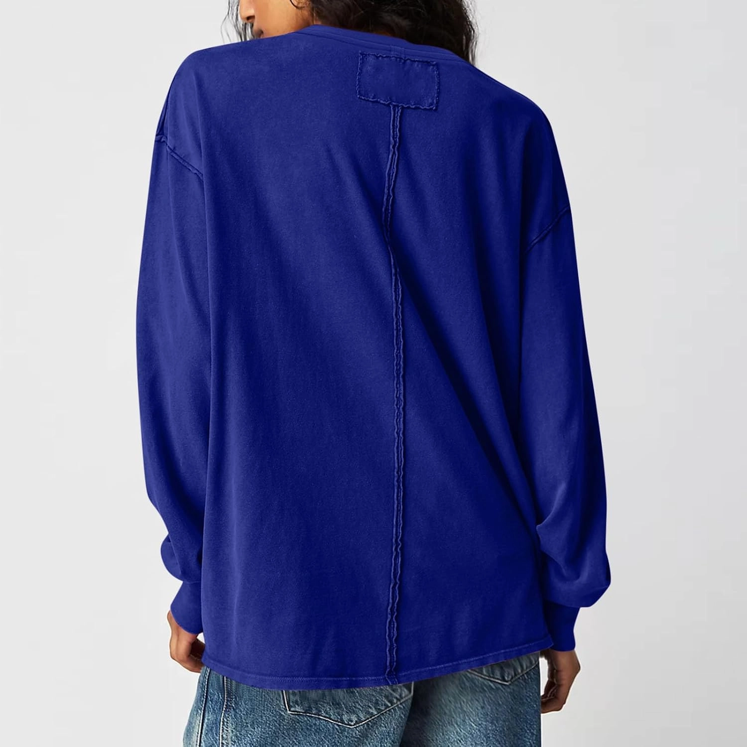 Women's Crew Neck Sweatshirts Dressy Casual 2024 Long Sleeve Loose Pullover Tops Fall Fashion y2k Outfits