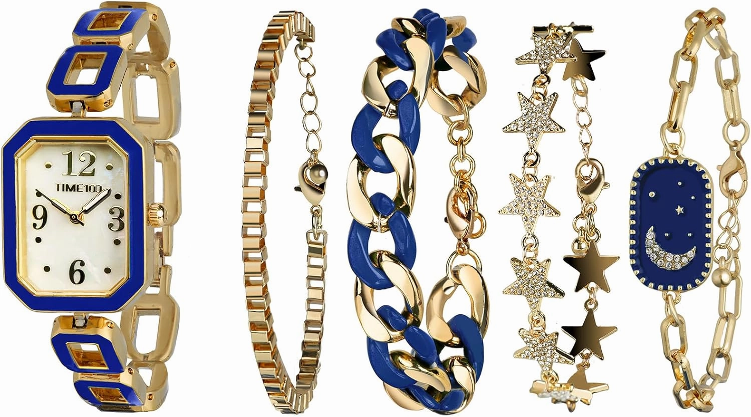 Women's Rectangle Watch and Bracelet Set, Women's Bracelet Watch Set，Gifts for Women