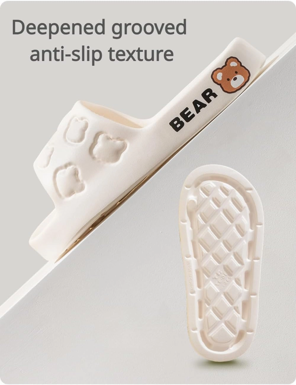 Women's Slippers Cute Bear Dog Cartoon Pattern Girl's Thick Soles Indoor Outdoor Slippers