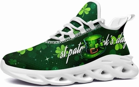 Women's St. Patrick's Day Running Shoes – Four-Leaf Clover Athletic Sneakers, Comfortable and Breathable Gym Tennis for Men