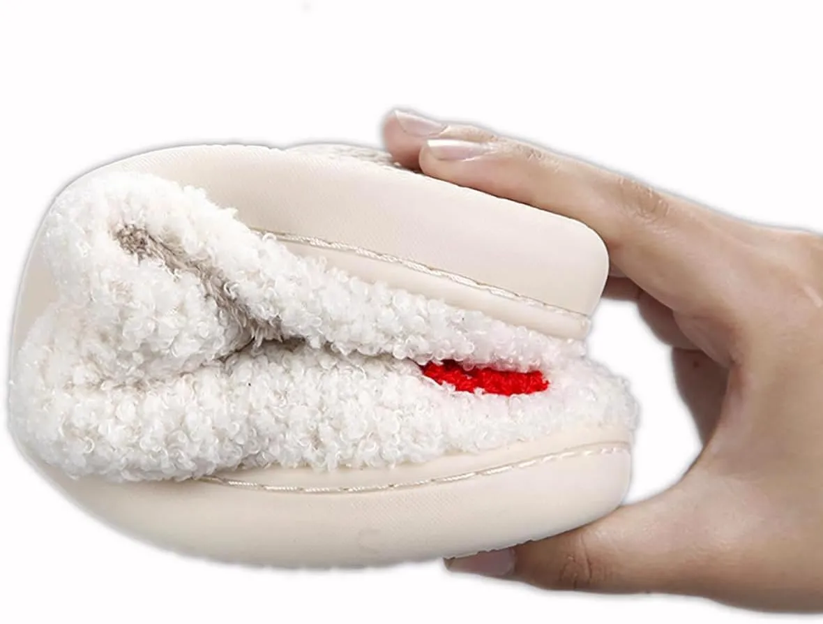 Women's Men's Strawberry Slippers Cute Fruit Home Slippers Winter Fuzzy Memory Foam Fluffy Warm House Shoes