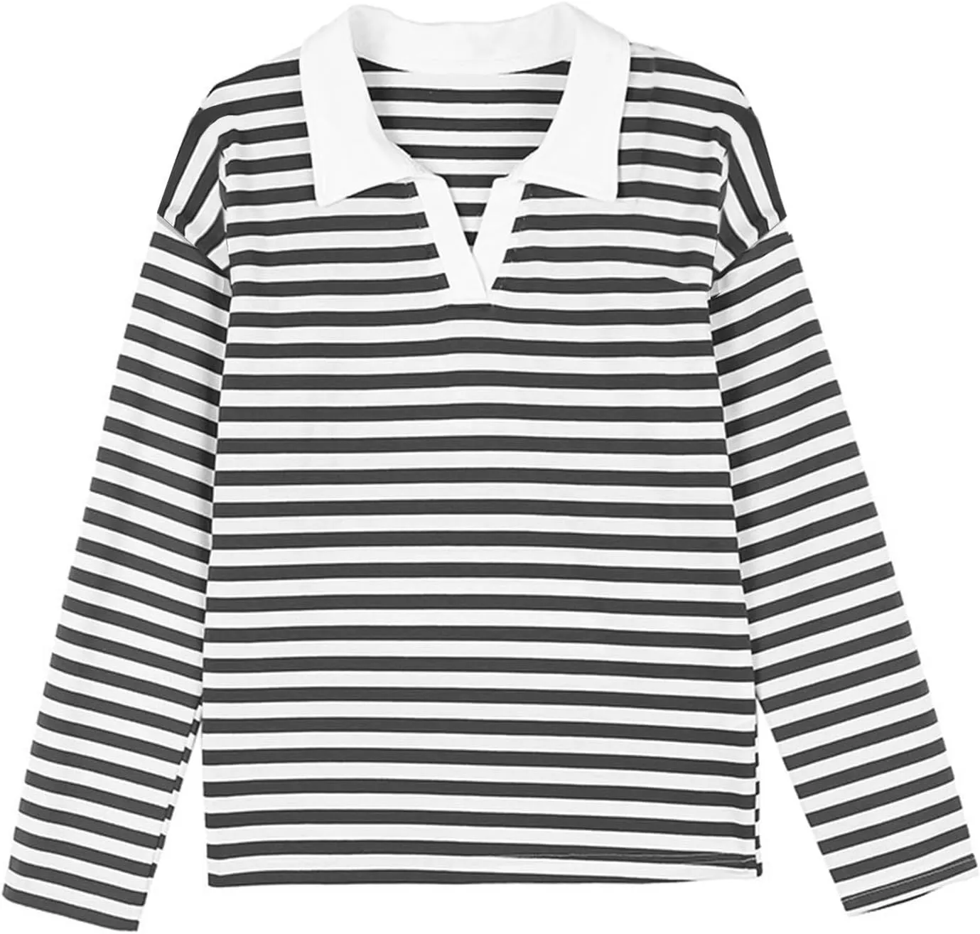 Women's Striped Oversized Hoodies,2024 Casual Cowl Neck Long Sleeve Fleece Sweatshirts,Pullover Tunic Cute Winter