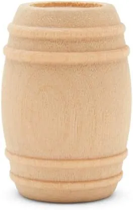 Wooden Pickle Barrel 1-5/8 Inch, Pack of 50, Small Unfinished Cargo Drums, Perfect for Miniatures, Scale Models, Mini Train Making or Woodworking Craft Projects, by Woodpeckers
