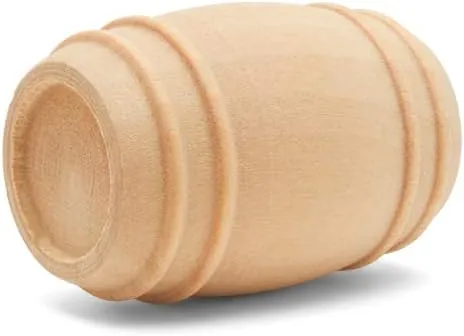 Wooden Pickle Barrel 1-5/8 Inch, Pack of 50, Small Unfinished Cargo Drums, Perfect for Miniatures, Scale Models, Mini Train Making or Woodworking Craft Projects, by Woodpeckers