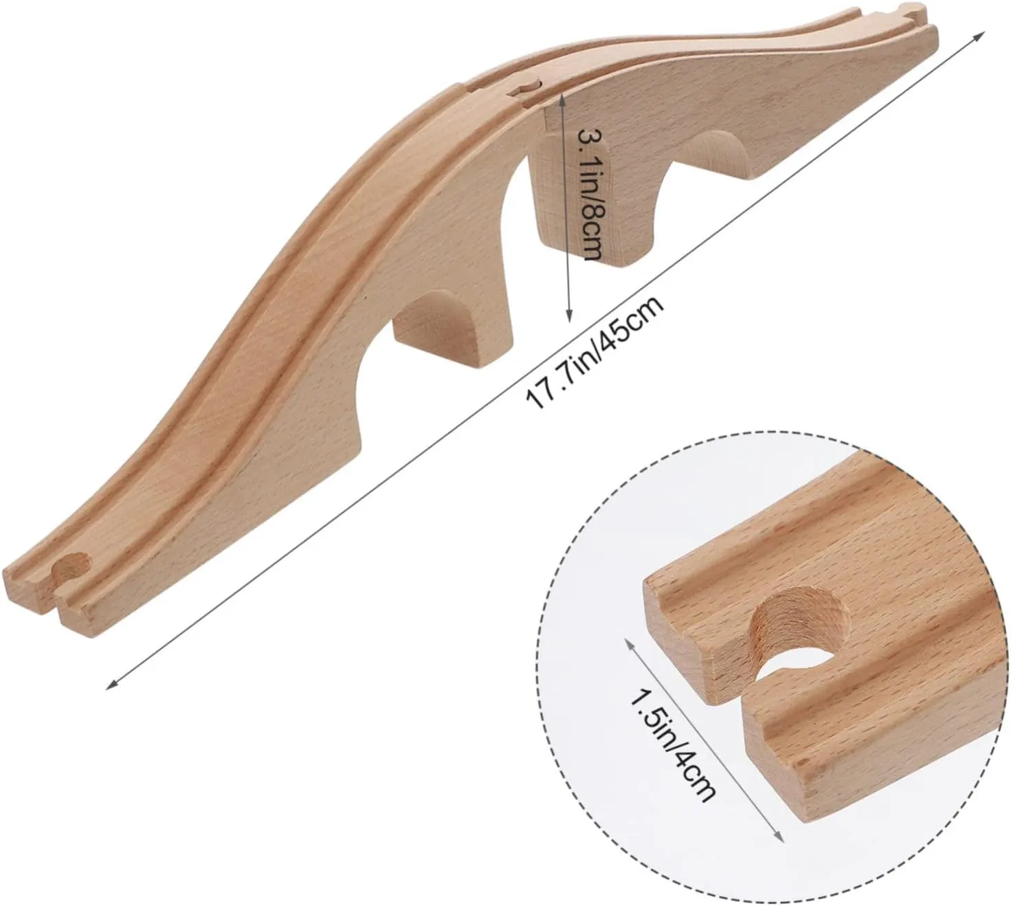 Wooden Train Track Bridge Boys and Girls Toy Set Children's Train Scene Track