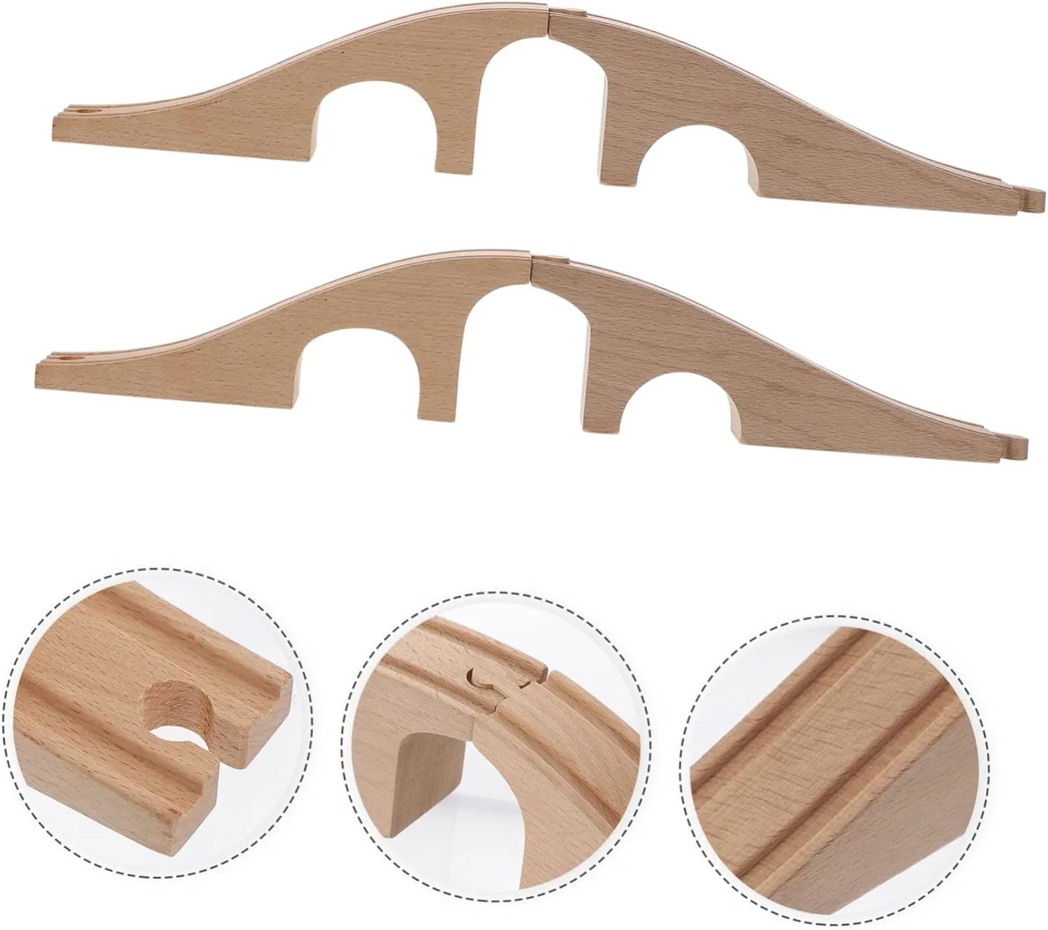 Wooden Train Track Bridge Boys and Girls Toy Set Children's Train Scene Track
