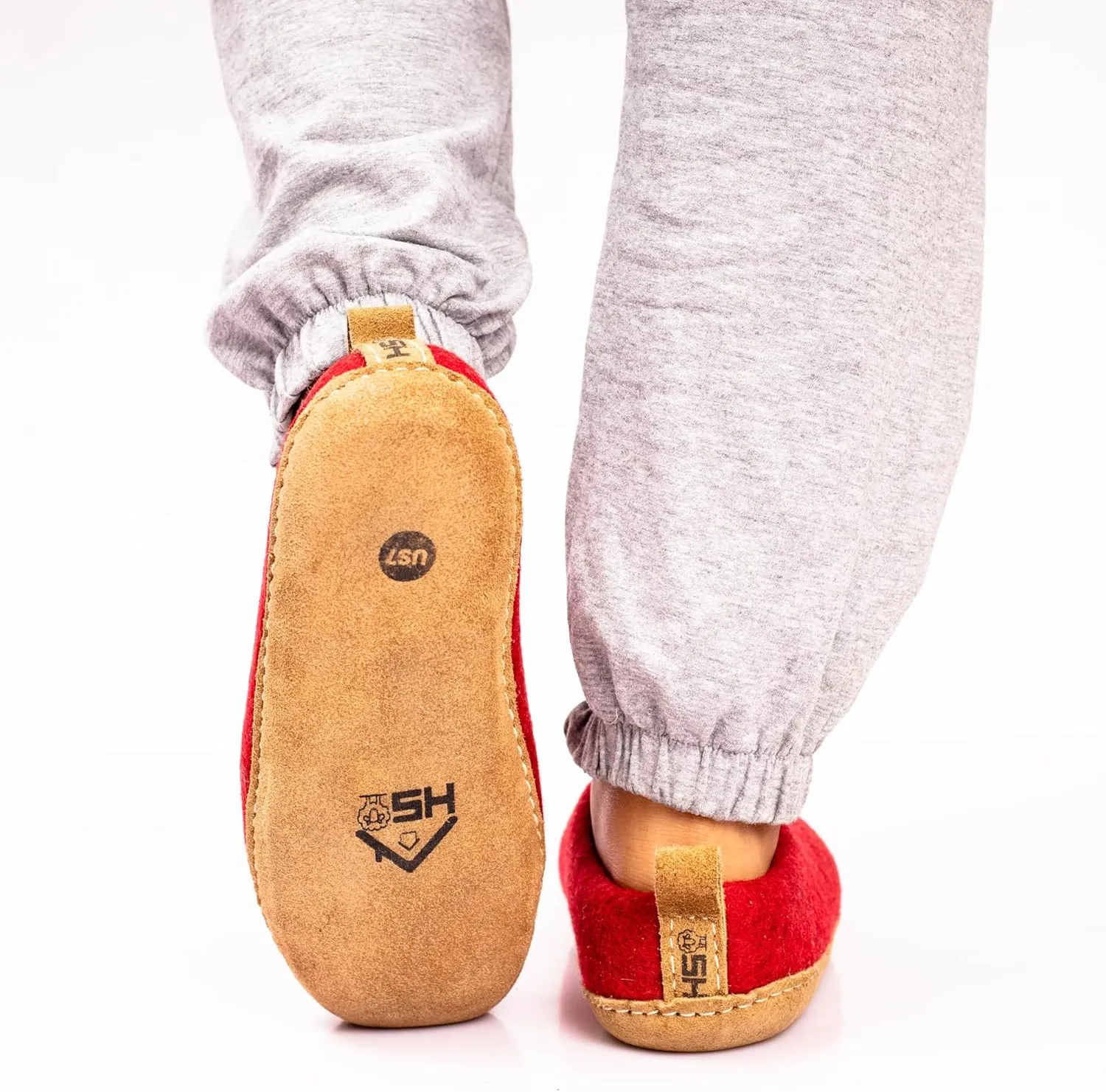 Wool Indoor Slippers - Natural Organic Wool, Genuine Leather Sole, Handmade in Nepal - Cozy, Warm, Soft, Unisex Non-Slip House Shoes for Men & Women - Perfect for Winter Comfort