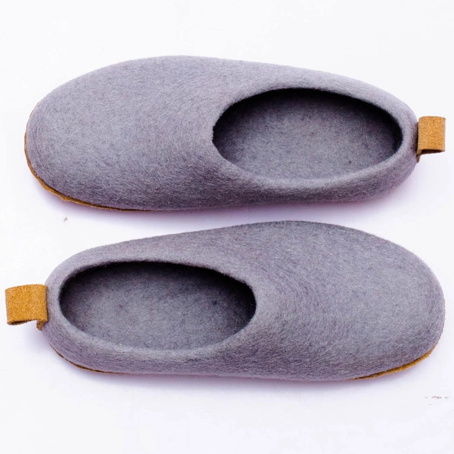Wool Indoor Slippers - Natural Organic Wool, Genuine Leather Sole, Handmade in Nepal - Cozy, Warm, Soft, Unisex Non-Slip House Shoes for Men & Women - Perfect for Winter Comfort