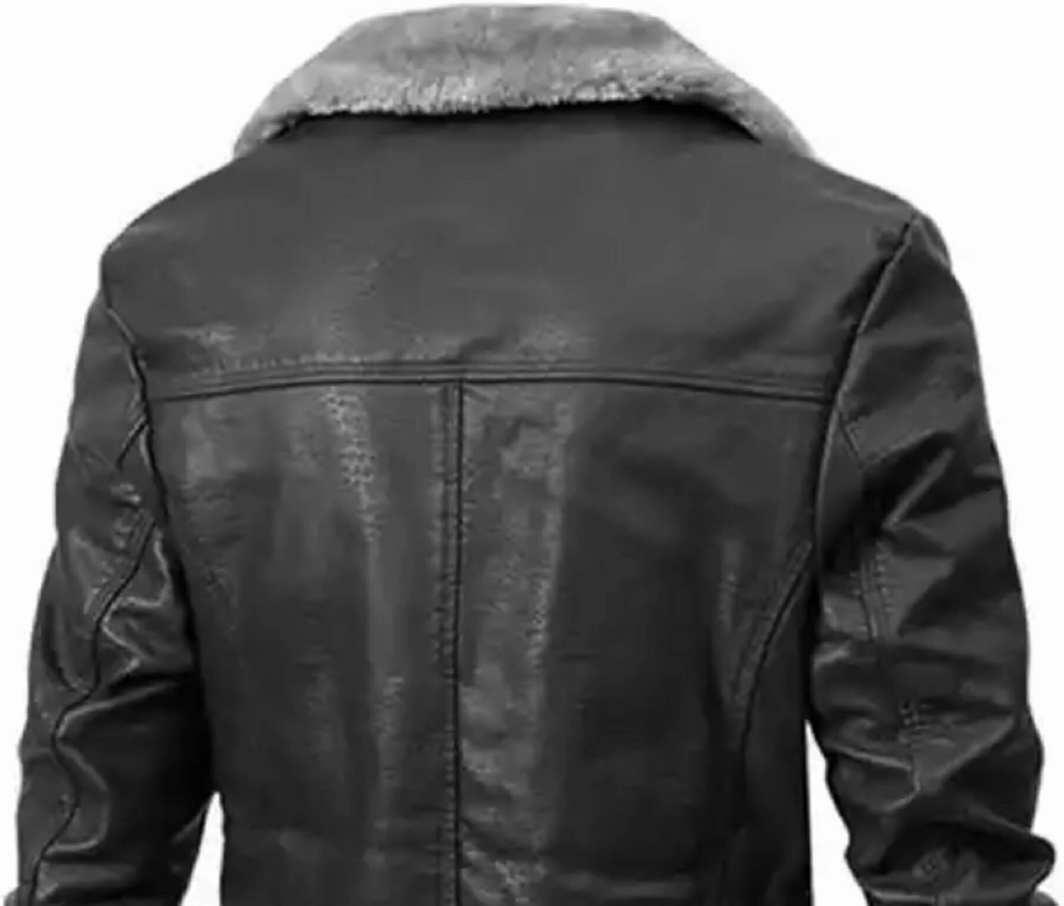 Worlem Long Sheepskin Coats Mens - Real Leather Warm Faux Shearling Duffle Coats for Extreme and Harsh Winters