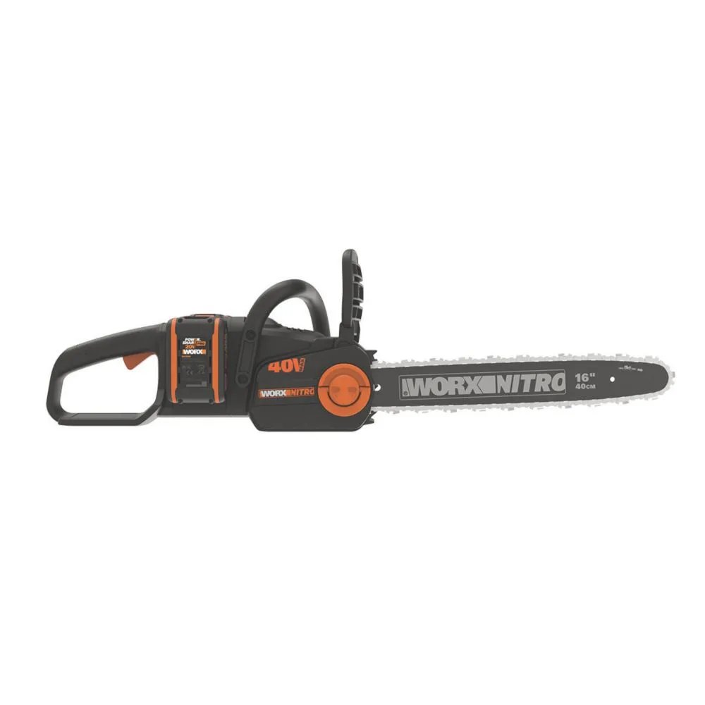 Worx WG385E 40V 2 x 4.0Ah Lithium PowerShare Brushless Cordless 40cm Chainsaw