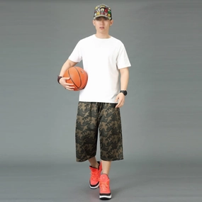 XYGJZ Basketball Shorts Men Fashion Loose Knee Length Casual Athletic Running Men's Shorts