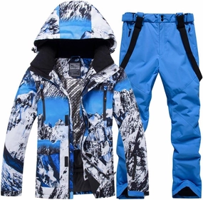 YEEFINE Men's Ski Suits Waterproof Winter Snowsuit Snow Snowboard Jackets Coats Pants Set
