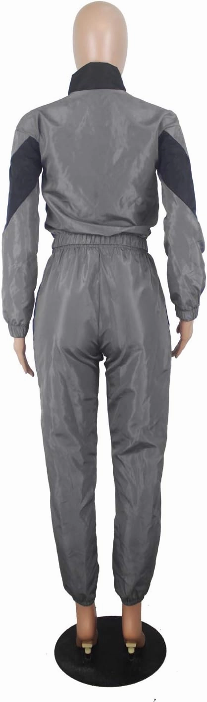 Yeshire Women's Sexy Strapless Color Block Loose Fit Casual Jumpsuits Windbreaker Rompers Long Pants with Pockets