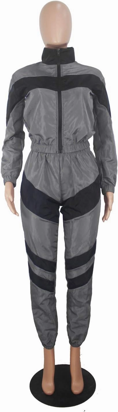 Yeshire Women's Sexy Strapless Color Block Loose Fit Casual Jumpsuits Windbreaker Rompers Long Pants with Pockets