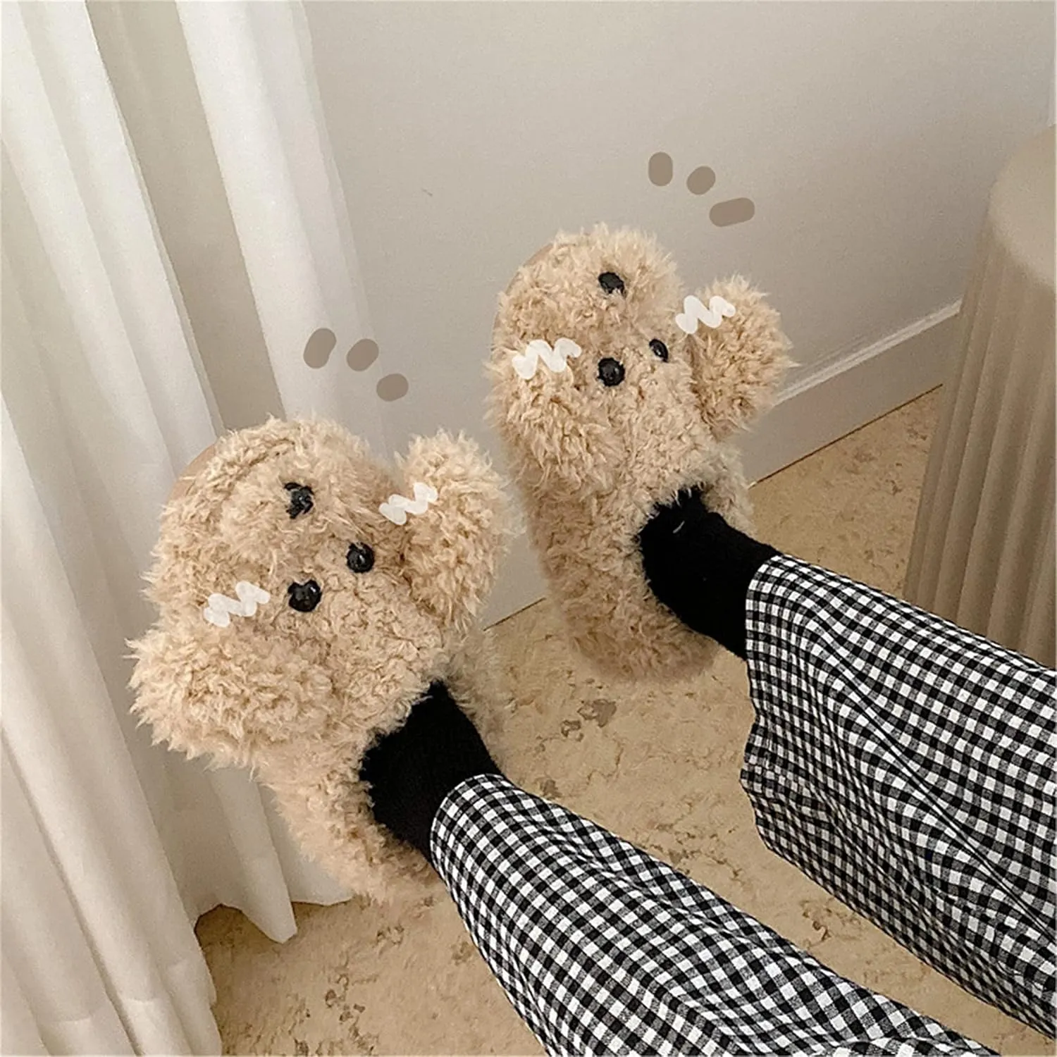 YILANLAN Women's Cartoon Animal Dog Home Cute Slippers - Warm Winter Slippers