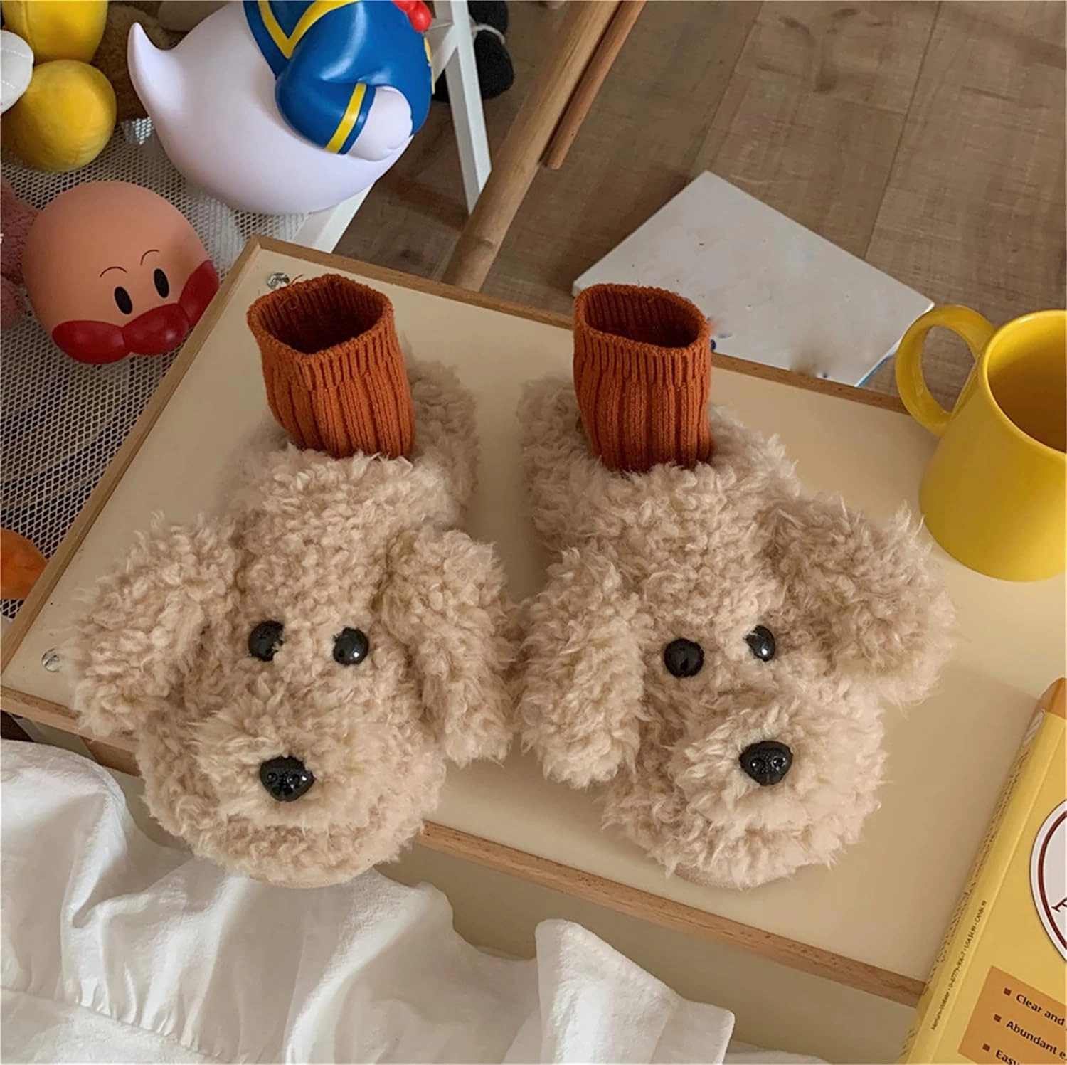 YILANLAN Women's Cartoon Animal Dog Home Cute Slippers - Warm Winter Slippers