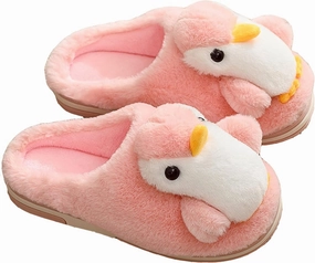 YILANLAN Women's Penguin Plush Warm Animal Home Cute Slippers