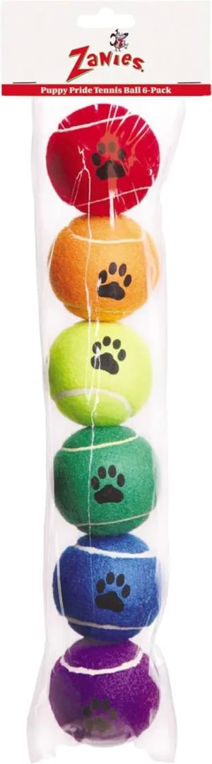 Zanies Puppy Pride Tennis Balls 6pk